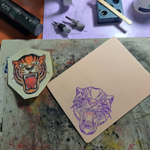 Meu projeto do curso: Técnicas de cor para tatuagem. Un proyecto de Ilustración tradicional y Diseño de tatuajes de Amanda Lauton - 20.09.2022