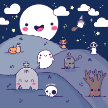 Cemetery Nights Are Very Chill (Mostly). Un proyecto de Diseño de personajes, Ilustración digital y Manga de rockontinyrebel - 20.09.2022
