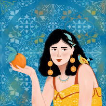 Orange Girl. Un proyecto de Ilustración tradicional de Cagla Zimmermann - 08.07.2022
