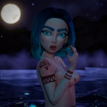 Moonlight. Un proyecto de 3D, Rigging, Animación 3D, Modelado 3D y Diseño de personajes 3D de Irene Vicente - 26.09.2022