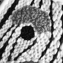 "Barbahojas". Un proyecto de Bordado, Ilustración textil, Decoración de interiores, Punch needle y Diseño textil de Rebeca Rodríguez González - 27.09.2022