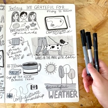My project for course: Illustrated Life Journal: A Daily Mindful Practice. Un proyecto de Bellas Artes, Bocetado, Creatividad, Dibujo y Sketchbook de Lucy Phillips - 31.08.2022