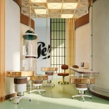 Luxottica - Persol. Un proyecto de Ilustración tradicional, 3D, Arquitectura, Dirección de arte, Diseño, creación de muebles					 y Creatividad de Massimo Colonna - 28.09.2022
