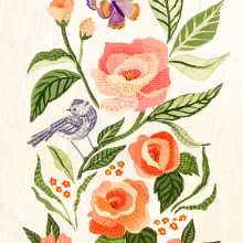 Mi proyecto del curso: Ilustración floral con gouache. Un proyecto de Ilustración digital, Ilustración botánica y Pintura gouache de Debbie Marentes - 24.09.2022