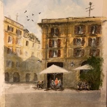 My project for course: Modern Techniques for Watercolor Cityscapes. Un proyecto de Pintura y Pintura a la acuarela de alorente22 - 30.09.2022
