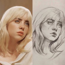 Drawing vs Reference / Dibujo vs Referencia. Traditional illustration, Pencil Drawing, Drawing, Portrait Illustration, Portrait Drawing, Realistic Drawing, and Artistic Drawing project by Anaïs Gonzalez - 10.05.2022