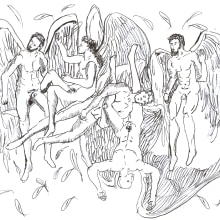 Guardianes de la diversidad. Ilustração, Design de personagens, Desenho, e Pintura guache projeto de Alfonso J. Venegas - 07.10.2022