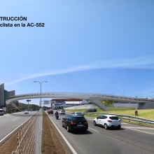Marineda Footbridge. Coruña. Un proyecto de 3D, Arquitectura, Infografía, Modelado 3D y Visualización arquitectónica de Ramón Guerra Marcos - 11.10.2022