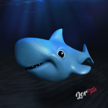 Un Pequeño Tiburón . Un projet de 3D, Animation de personnages, Modélisation 3D , et Conception de personnages 3D de Alan Ocaña - 09.10.2022