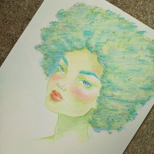 My project for course: Vibrant Portrait Drawing with Colored Pencils. Desenho, Desenho de retrato, Sketchbook, e Desenho com lápis de cor projeto de coolclevercute - 19.10.2022