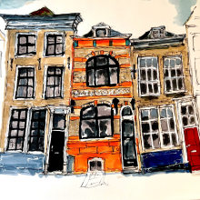 My project for course: Expressive Architectural Sketching with Colored Markers. Sketching, Drawing, Architectural Illustration, Sketchbook & Ink Illustration project by Marieke - 10.21.2022