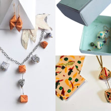 Mijn project van de cursus: Creëer papieren sieraden met origami-technieken. Accessor, Design, Arts, Crafts, Fashion, Jewelr, Design, Paper Craft, Fashion Design, and DIY project by Carla Snippe - 10.22.2022