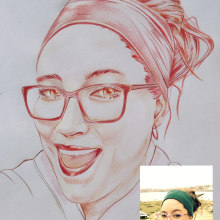 Mi proyecto del curso: Dibujo de retratos llamativos con lápices de colores. Un proyecto de Dibujo, Dibujo de Retrato, Sketchbook y Dibujo con lápices de colores de Begoña Seoane - 26.10.2022