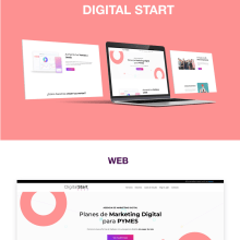 Diseño web onepage "Digital Start". Design de produtos projeto de Kandy Mendez - 02.11.2022