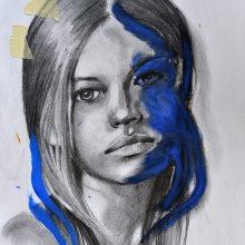 Mój projekt z kursu: Portret technikami mieszanymi: uchwyć emocje i uczucia. Artes plásticas, Desenho a lápis, Desenho, Ilustração de retrato, Desenho de retrato, Desenho realista, e Desenho artístico projeto de agleszczynska - 02.11.2022