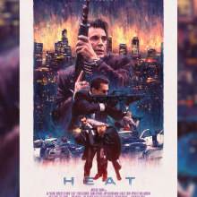 HEAT. Traditional illustration, Film, Video, TV, and Poster Design project by Ignacio RC - 11.09.2022