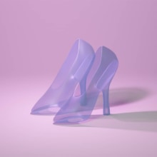 Cinderella's glass slippers (3D modeling class assignment) . 3D, Fashion, and Shoe Design project by Αλέξανδρος Μητσάκος - 07.01.2021