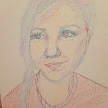 My project for course: Vibrant Portrait Drawing with Colored Pencils. Un proyecto de Dibujo, Dibujo de Retrato, Sketchbook y Dibujo con lápices de colores de Gökşen Parlatan - 13.11.2022