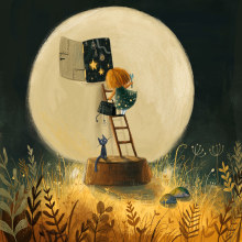 Moon Maintenance - Portfolio Art. Un proyecto de Ilustración tradicional de Lucy Fleming - 14.11.2022