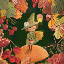 Autumn Painting - Digital Mix. Un proyecto de Ilustración tradicional de Lucy Fleming - 14.11.2022