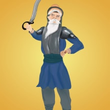 Sikh Warrior. Un proyecto de Ilustración tradicional y Diseño de personajes de Areeb Siddiqui - 06.09.2022