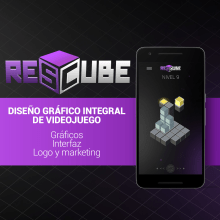 Grafismo videojuego para móviles ResCUBE. Un proyecto de UX / UI, Diseño gráfico, Videojuegos y Diseño de videojuegos de José Antonio Álvarez Pacios - 15.07.2022