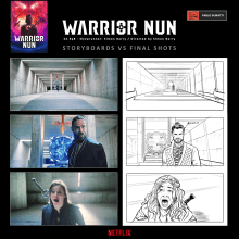 Warrior Nun - Storyboards. Un proyecto de Ilustración tradicional, Cine, vídeo, televisión, Stor y board de Pablo Buratti - 30.11.2022