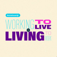 "Working to live" or "Living to work". Motion Graphics, Animation, T, pograph, 3D Animation, Kinetic T, and pograph project by Vedant Parikh - 11.26.2022