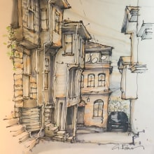 My project for course: Expressive Architectural Sketching with Colored Markers. Sketching, Drawing, Architectural Illustration, Sketchbook & Ink Illustration project by Gregg Brown - 12.05.2022