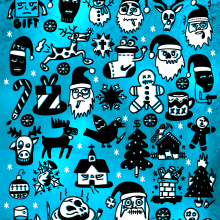 Woodcutter FCK XMAS Font. Traditional illustration, T, and pograph project by woodcutter Manero - 12.07.2022