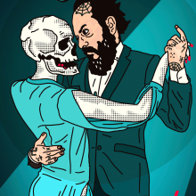 Danse Macabre. Traditional illustration, and Digital Illustration project by woodcutter Manero - 12.10.2022