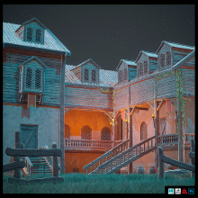 Medieval House. 3D, 3D Modeling, Video Games, Unit, and 3D Design project by Ronny Pérez - 12.11.2022