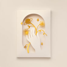 Protecting space | Paper dioramas. Ilustração tradicional, e Papercraft projeto de Julia Yus - 04.01.2019