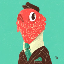 Mr. Fish. Ilustração tradicional projeto de Rubén Rodríguez Jiménez - 14.12.2022