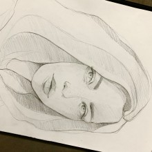 Mi proyecto del curso: Cuaderno de retratos a línea con grafito. Sketching, Drawing, Portrait Drawing, and Sketchbook project by giovana.souza.meirinho - 12.15.2022