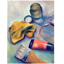 Clean your desk: Contemporary Oil Painting Techniques. Artes plásticas, Pintura, e Pintura a óleo projeto de Aneta Biskupová - 17.12.2022