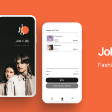 John & Jilly Fashion Store App. Un proyecto de Diseño, UX / UI, Diseño mobile, Diseño digital, Diseño de apps, Desarrollo de apps y Diseño de producto digital de Muteeb Mehraj - 18.12.2022