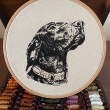 Thread Sketched Pet Embroidery. Embroider project by Stacey Kyme - 12.18.2022
