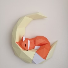 Zorro en la Luna. Papercraft projeto de Alexandra Orjuela - 19.12.2022