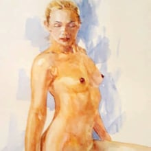 Estudio de figura humana en acuarela. Pintura em aquarela projeto de Jose Puyelli - 03.12.2022