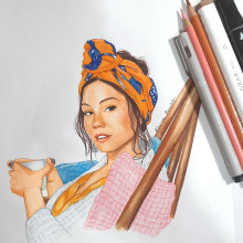 Quedate en casa Proyecto. Un proyecto de Diseño, Diseño de personajes, Ilustración de retrato y Dibujo de Retrato de Karina Beraldo - 28.04.2020