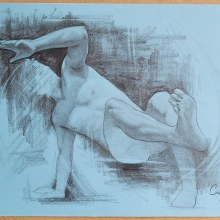 Mi proyecto del curso: Dibujo de la figura humana en movimiento. Fine Arts, Sketching, Pencil Drawing, Drawing, and Realistic Drawing project by Esneider Cardona Montoya - 01.04.2023