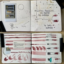 Mein Abschlussprojekt für den Kurs: Kreatives Sketching mit Aquarell für Anfänger. Traditional illustration, Sketching, Creativit, Drawing, Watercolor Painting, and Sketchbook project by _bianca_ - 01.09.2023