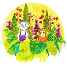 Elna y su momillo. Un proyecto de Ilustración tradicional e Ilustración infantil de Beatriz Hernández Moreno - 12.01.2023