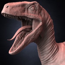 Jurassic World The Raptor sculpted by Yacine BRINIS. Un proyecto de 3D, Modelado 3D y Diseño de personajes 3D de Yacine BRINIS - 13.01.2023