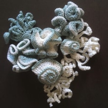 Mi proyecto del curso: Técnicas de crochet para tejer la vida marina. Design de acessórios, Artesanato, Tecido, Crochê, e Design têxtil projeto de Beatriz Bolívar - 15.01.2023
