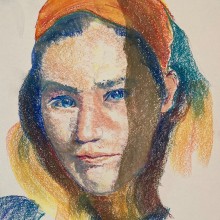 My  project in Expressive Portrait Drawing with Soft Pastels course. Un proyecto de Ilustración, Bellas Artes, Dibujo, Ilustración de retrato, Dibujo de Retrato y Dibujo artístico de Louise Young - 07.11.2021