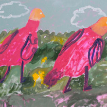 The Geese. Un proyecto de Ilustración tradicional, Bellas Artes y Pintura de Kirsten Hemrich - 22.01.2023