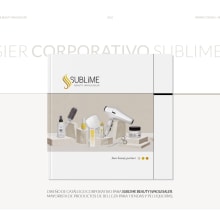 Diseño de dosier corporativo para SublimeBW. Un proyecto de Diseño, Br, ing e Identidad y Diseño editorial de Gabriela Del Pino Uzcategui - 15.03.2022