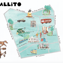 Mi proyecto del curso: Creación de mapas ilustrados: refleja la esencia de la ciudad. Un proyecto de Ilustración tradicional, Infografía, Dibujo, Ilustración digital y Pintura digital de Valerie Manzano - 25.01.2023